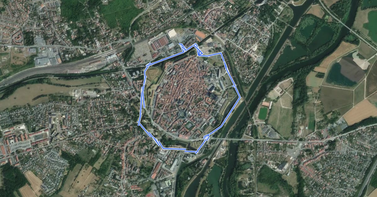 Маршрут Sentier Vauban на спутниковом снимке