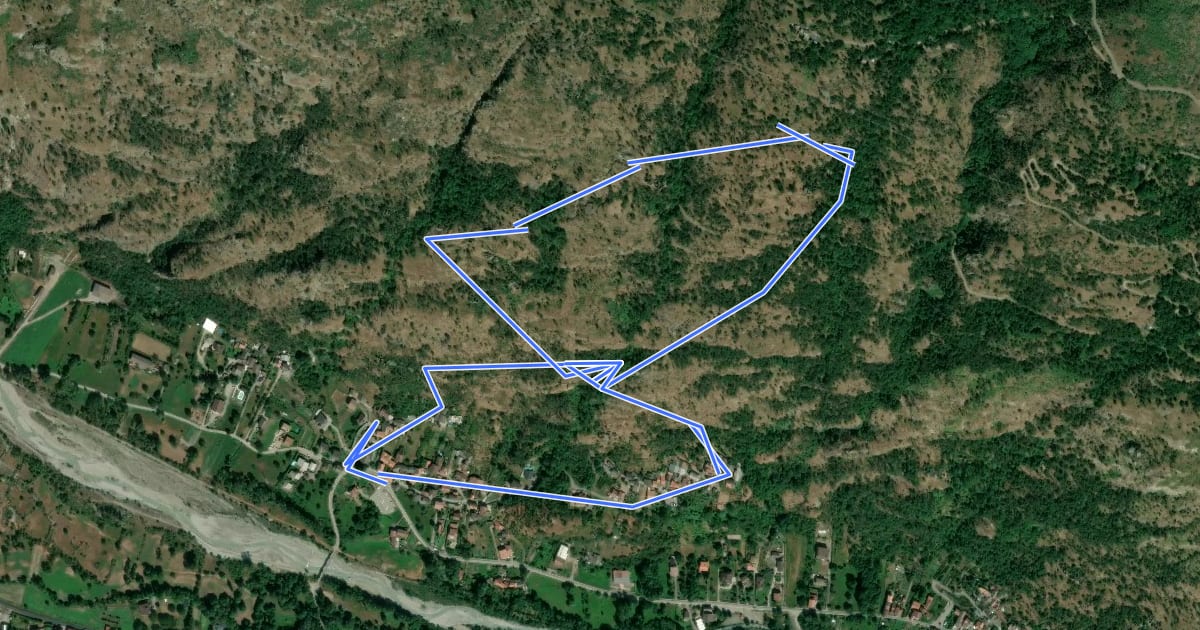 Маршрут Sentier8 на спутниковом снимке
