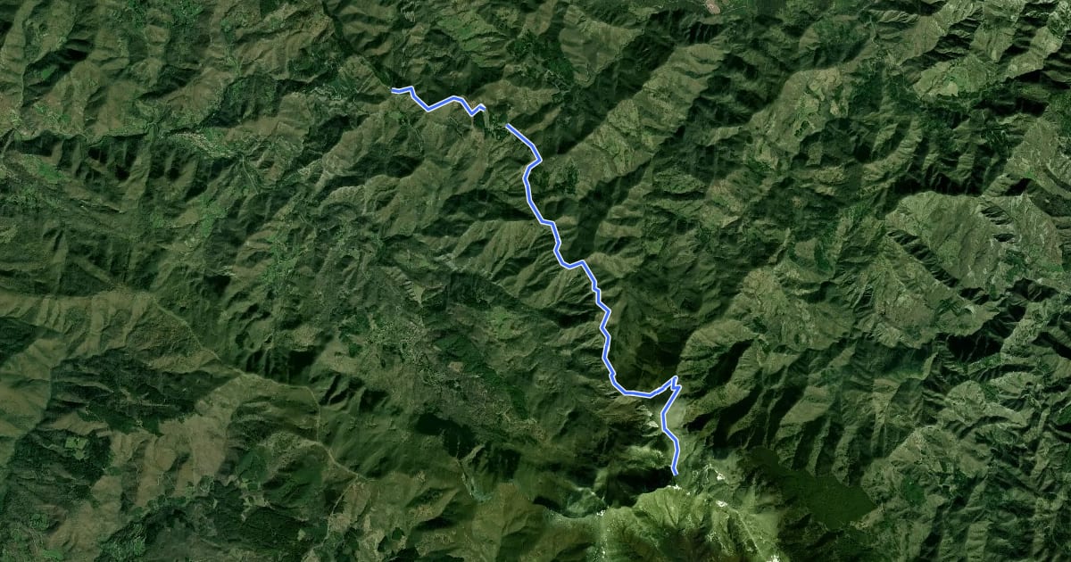 Маршрут Sentiero 0 – da Passo del Muraglione a Monte Falco на спутниковом снимке