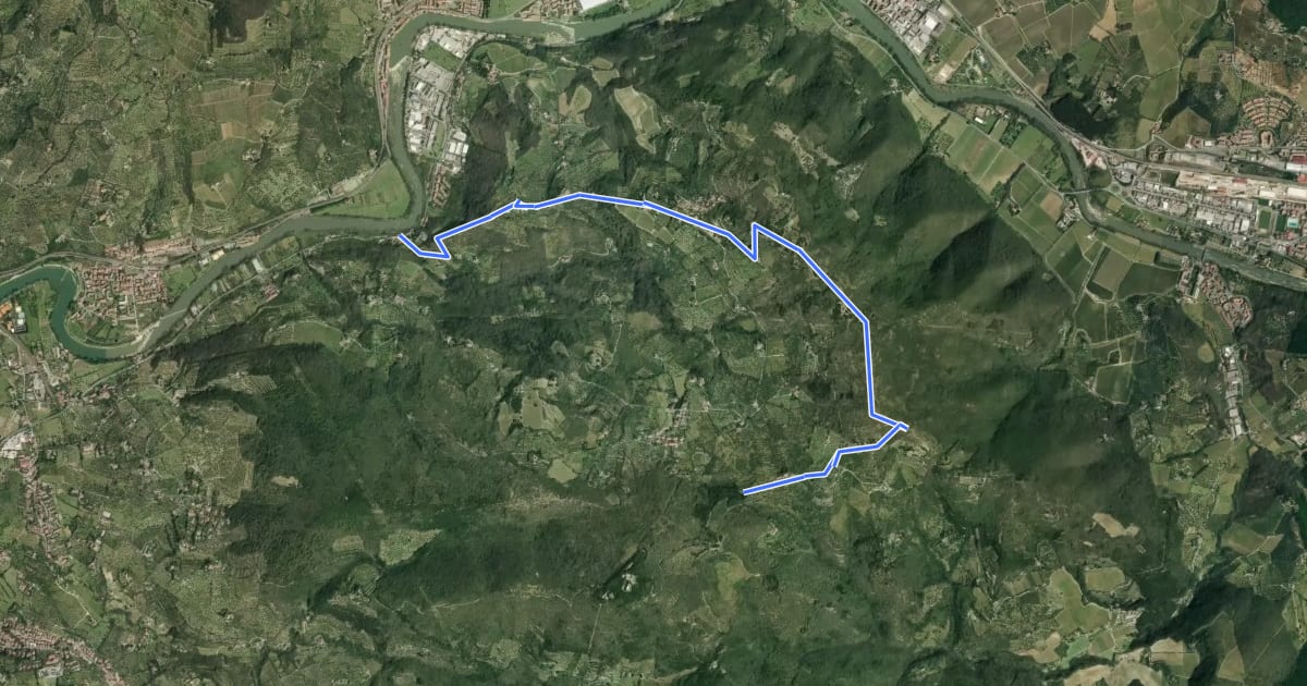Маршрут Sentiero 0–da Vallina a Poggio a Luco на спутниковом снимке
