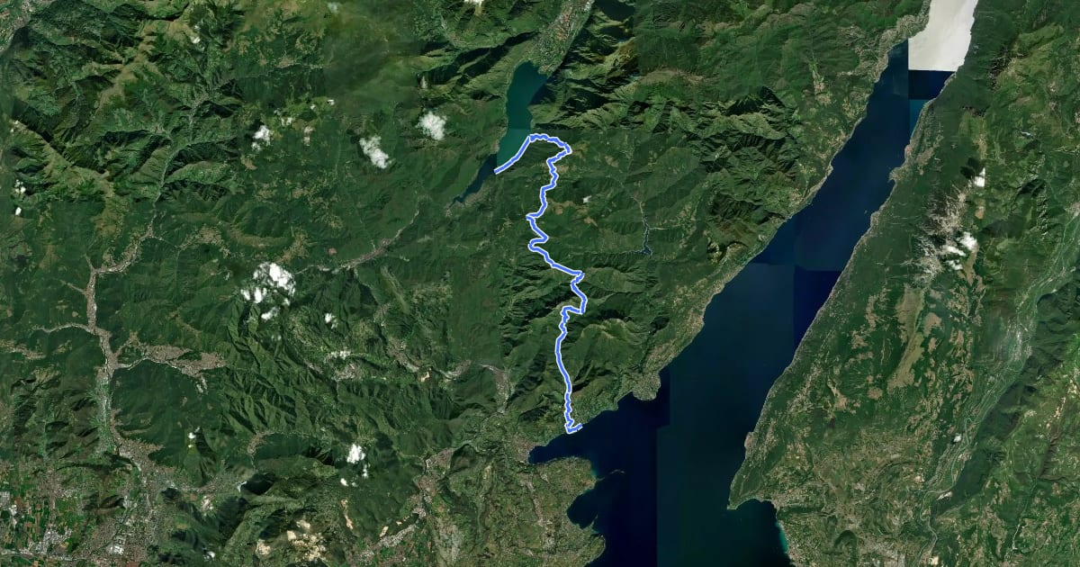 Маршрут Sentiero 2 Laghi на спутниковом снимке