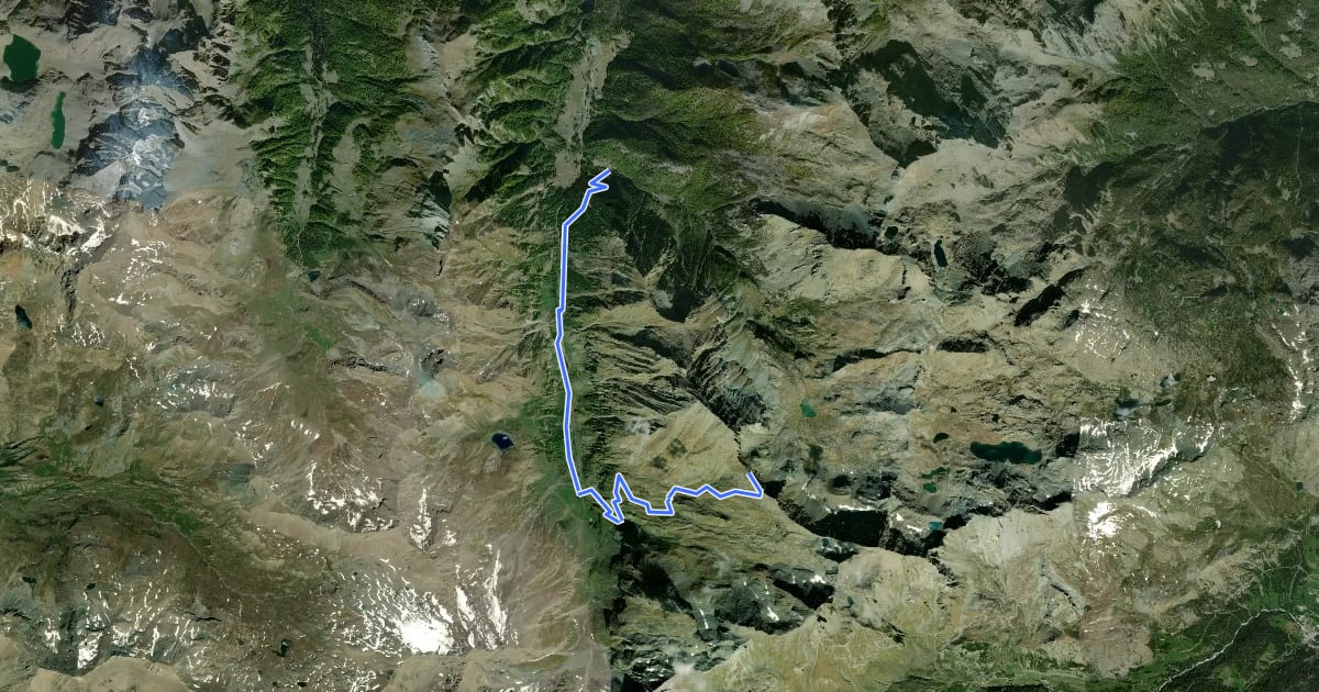 Маршрут Sentiero 5 - Etzely-Col de LìEtzely на спутниковом снимке