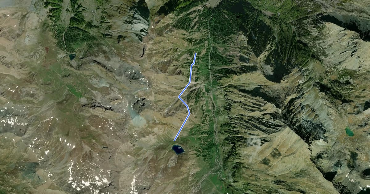 Маршрут Sentiero 7C - Arcolo-Lago Lavodilec на спутниковом снимке
