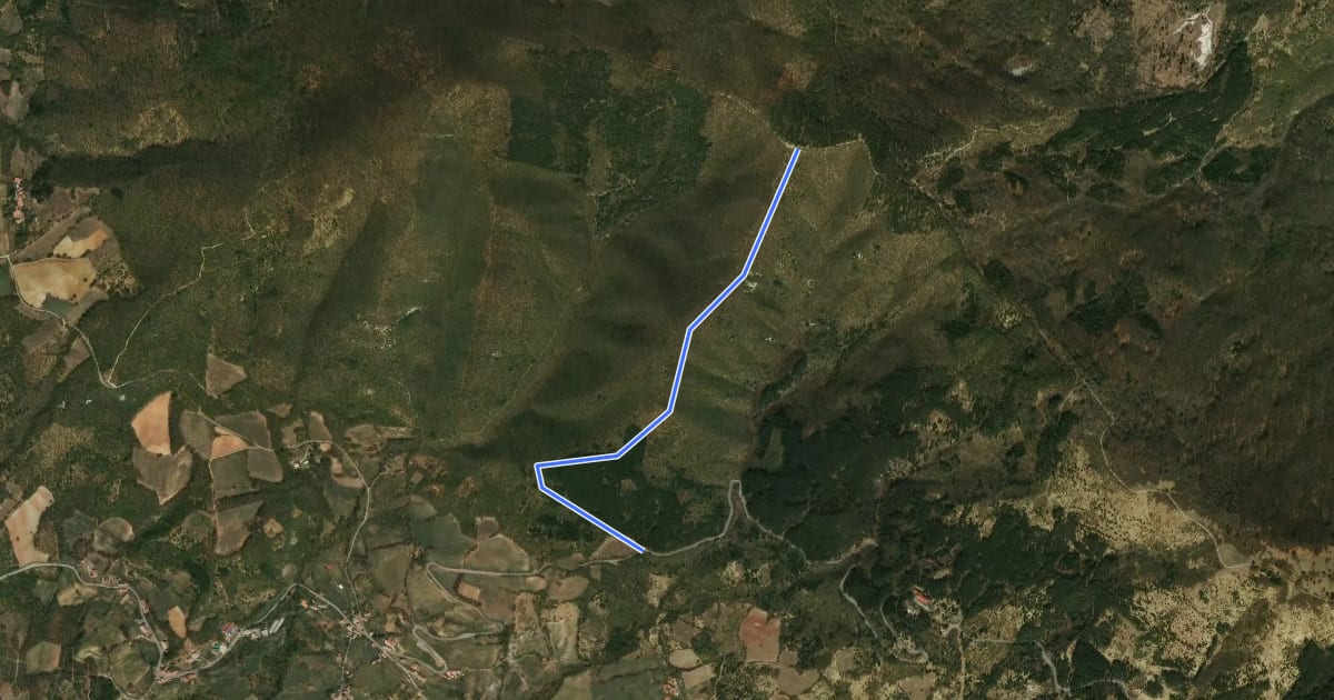Маршрут Sentiero A7 di Monte Alpe ( Sentiero del Bricchetto) на спутниковом снимке