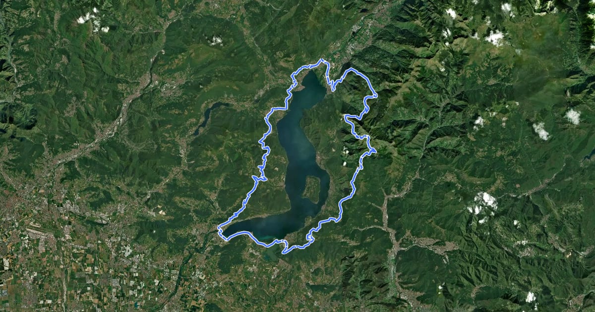 Маршрут Sentiero agrituristico del Lago d'Iseo на спутниковом снимке