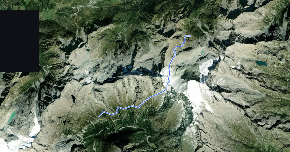Маршрут Sentiero alpinistico attrezzato "Adolfo Migotti" на спутниковом снимке