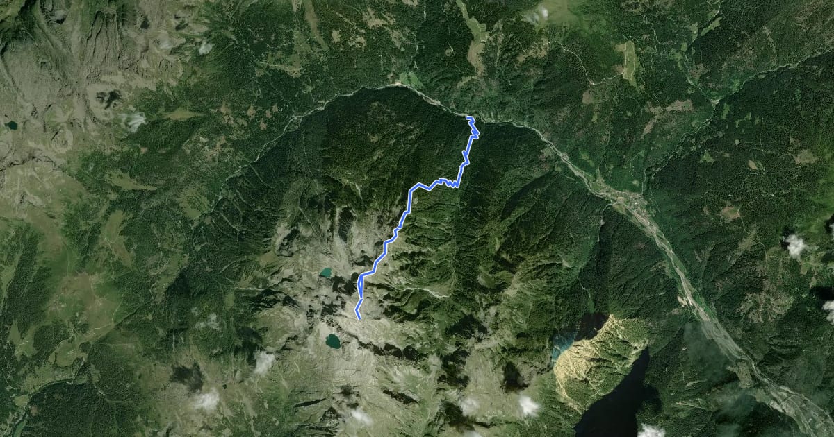 Маршрут Sentiero alpinistico attrezzato del Col del Vento на спутниковом снимке