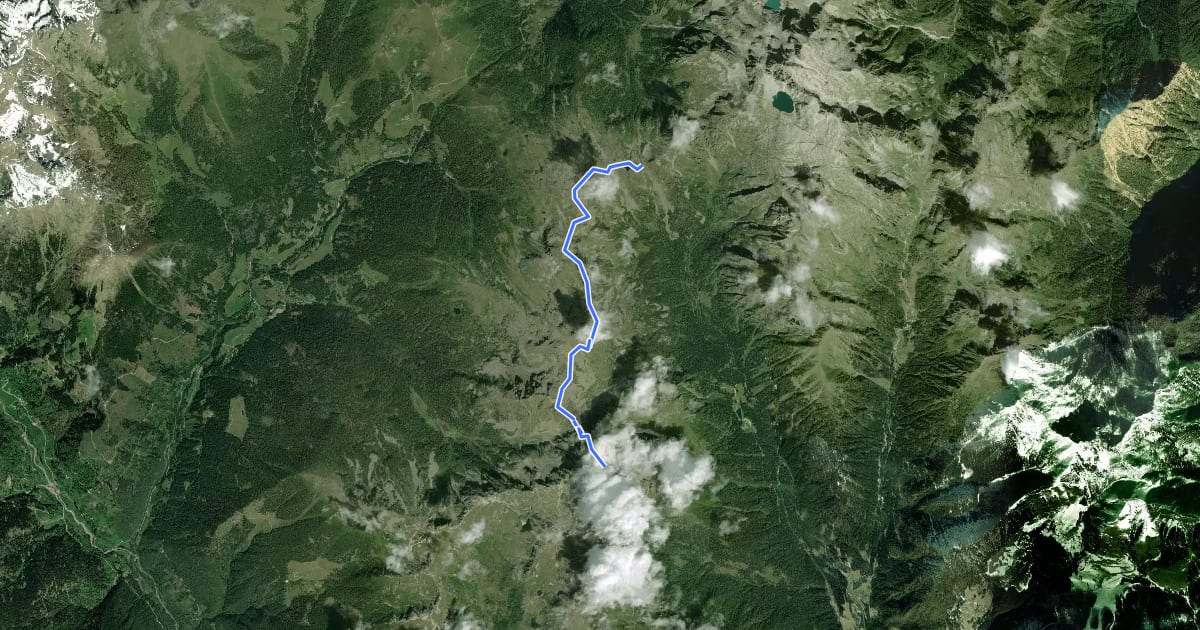 Маршрут Sentiero alpinistico attrezzato di Forcella Segura на спутниковом снимке