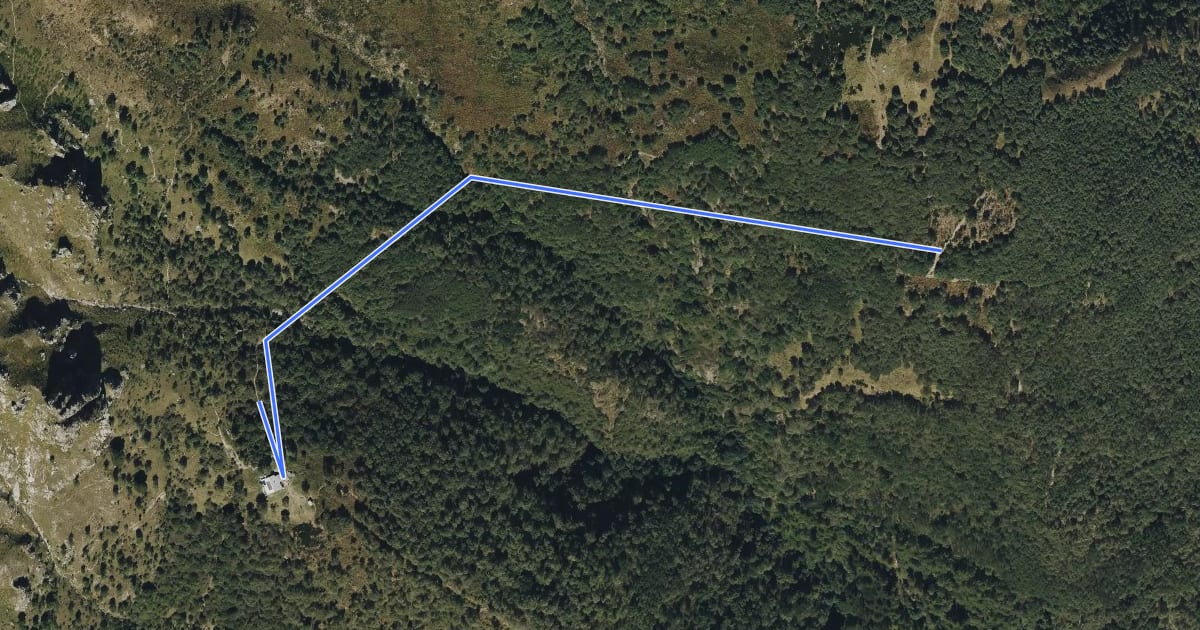 Маршрут Sentiero Alto Rifugio Menaggio на спутниковом снимке