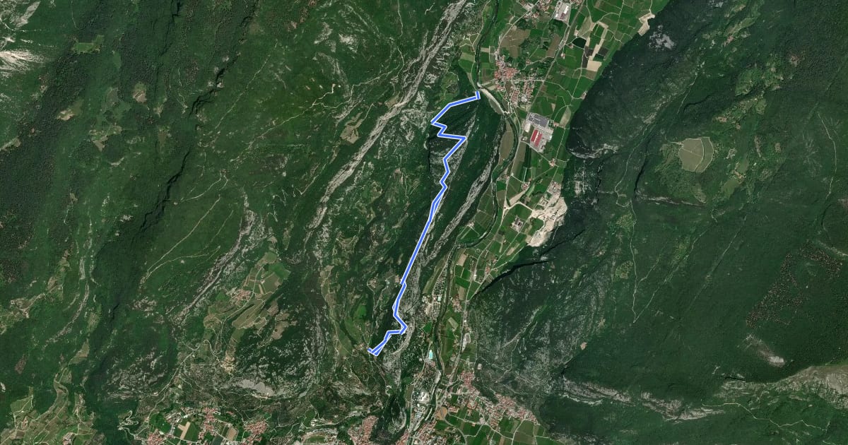 Маршрут Sentiero attrezzato del Monte Colt на спутниковом снимке