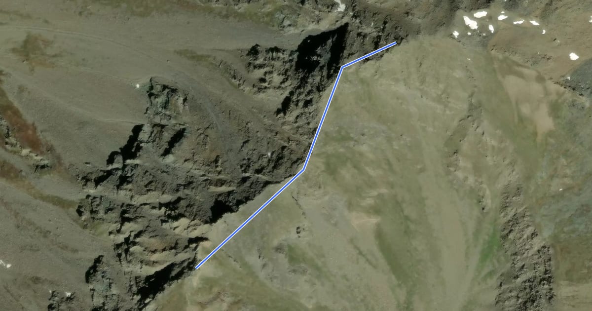 Маршрут Sentiero attrezzato Panorama на спутниковом снимке