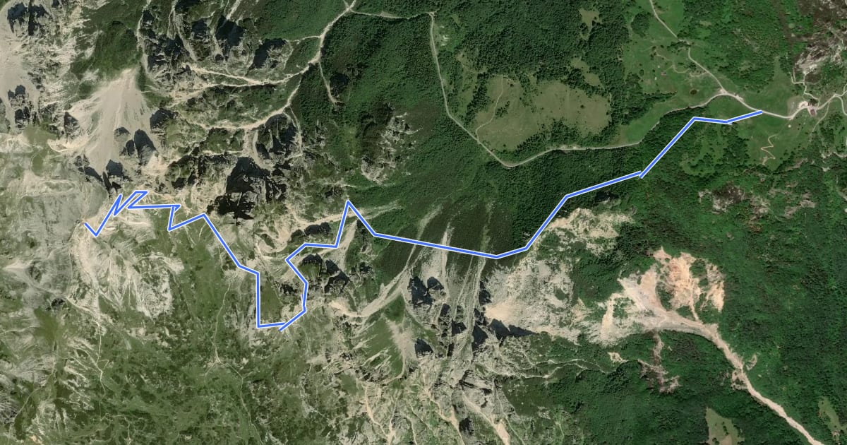 Маршрут Sentiero Boale dei Fondi на спутниковом снимке