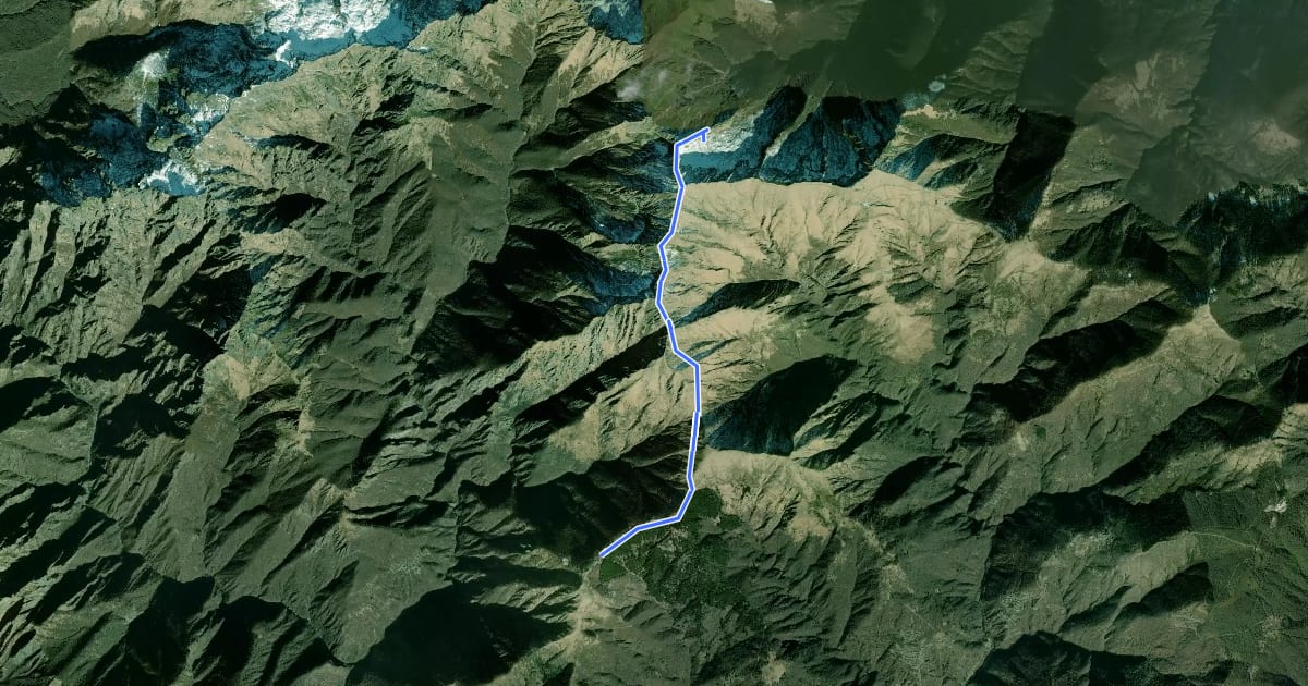 Маршрут SENTIERO BOVE - 2A TAPPA Pian Cavallone - Monte Zeda - Bivacco Alpe Forna' на спутниковом снимке