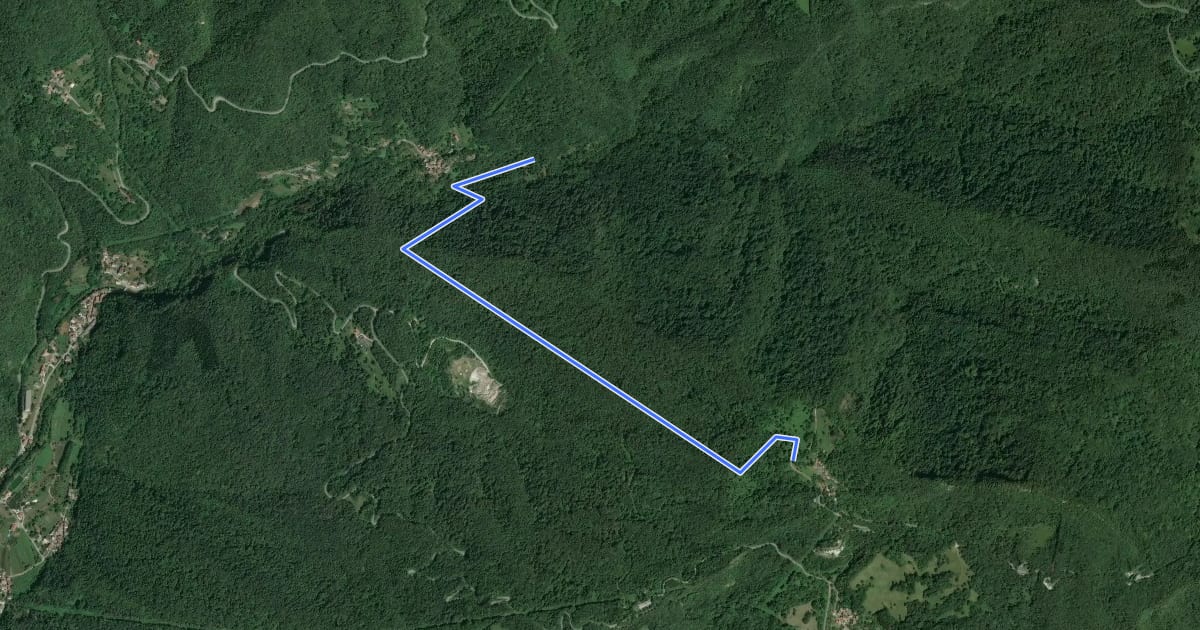 Маршрут Sentiero Canal di Grivò на спутниковом снимке