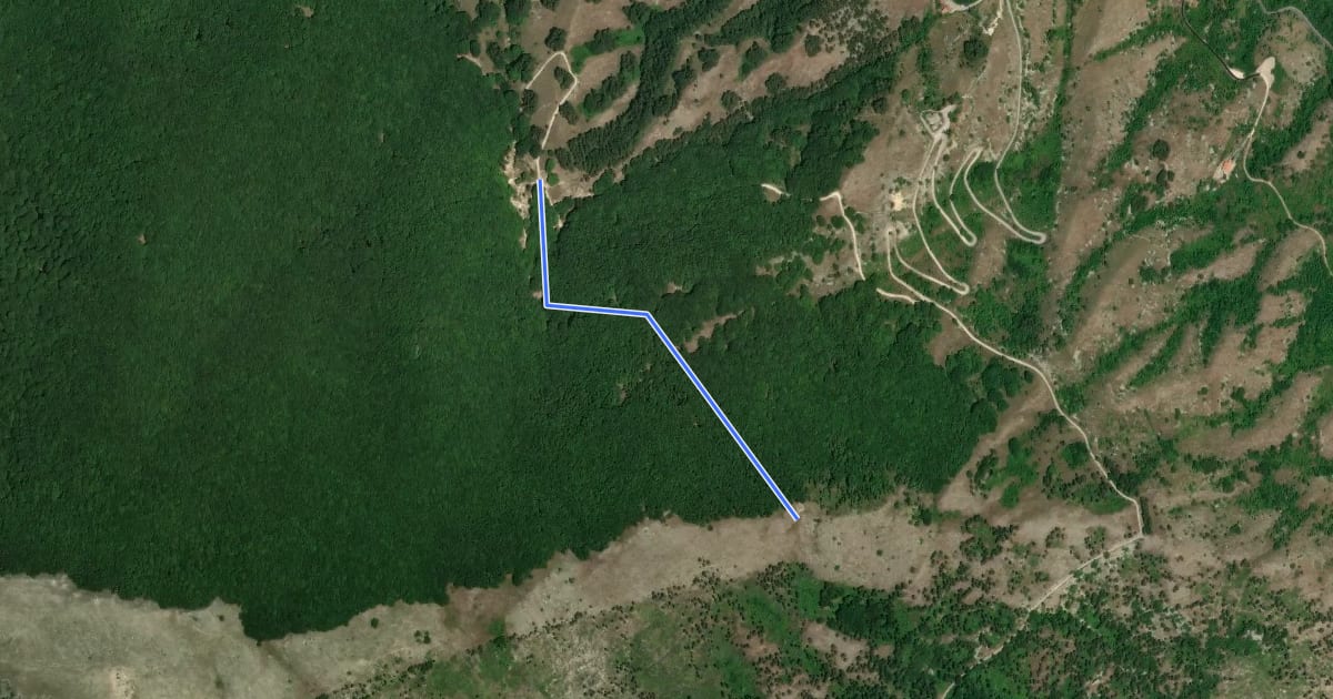 Маршрут Sentiero Cava di Rena на спутниковом снимке