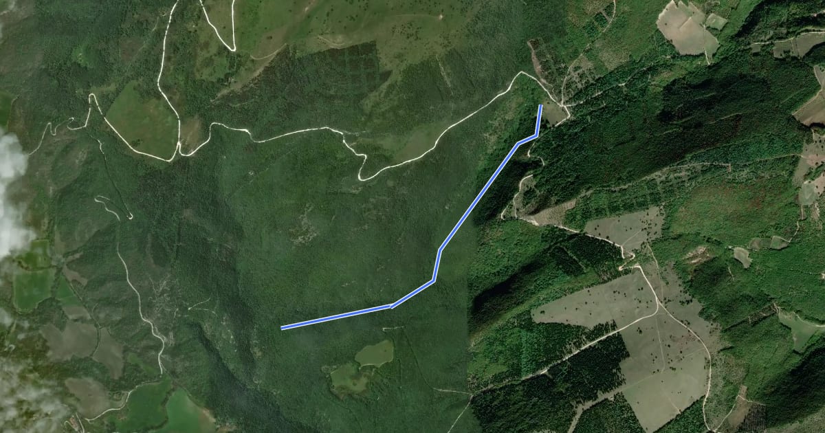 Маршрут Sentiero dei Carbonai на спутниковом снимке