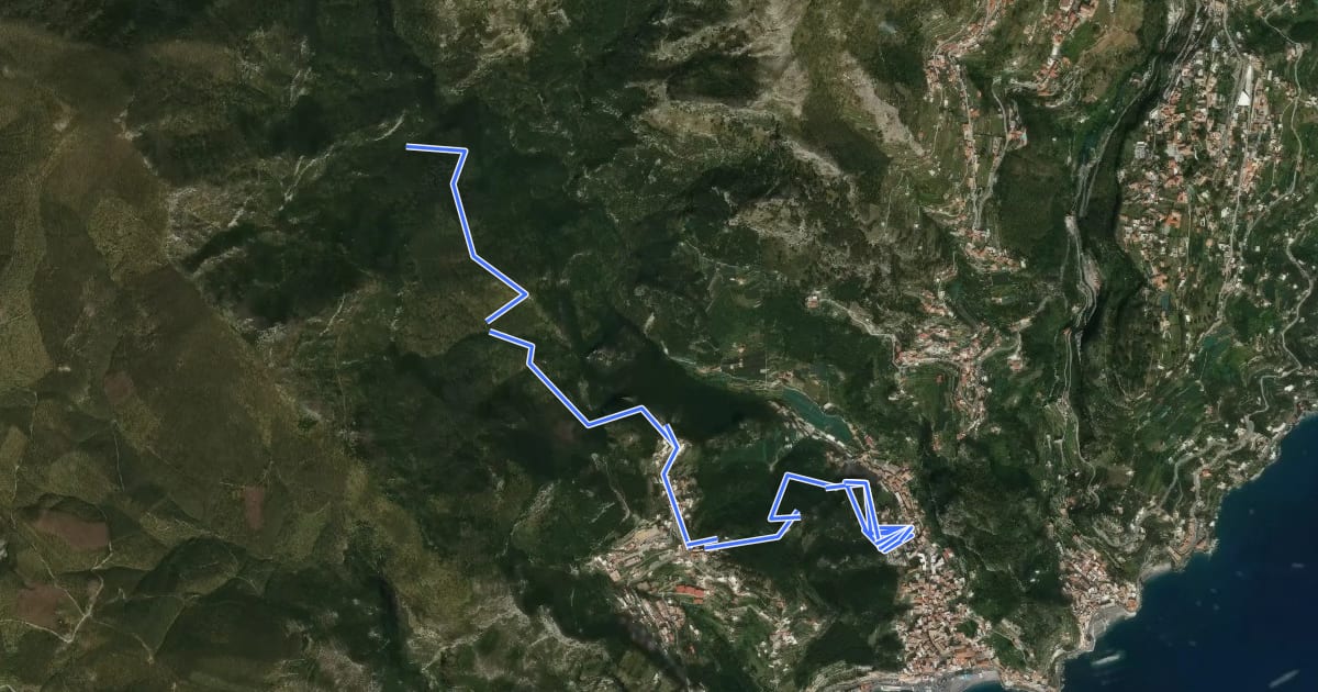 Маршрут Sentiero dei Castagneti di Tavernate на спутниковом снимке