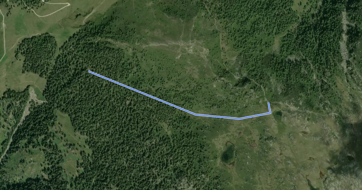Маршрут Sentiero dei Laghi на спутниковом снимке
