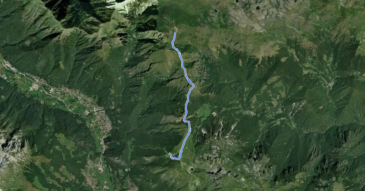 Маршрут Sentiero dei Laghi Alto - Tappa 1 на спутниковом снимке