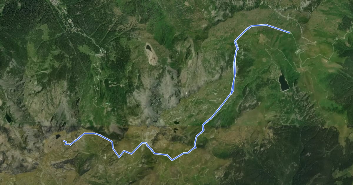 Маршрут Sentiero dei Laghi Alto - Tappa 3 на спутниковом снимке
