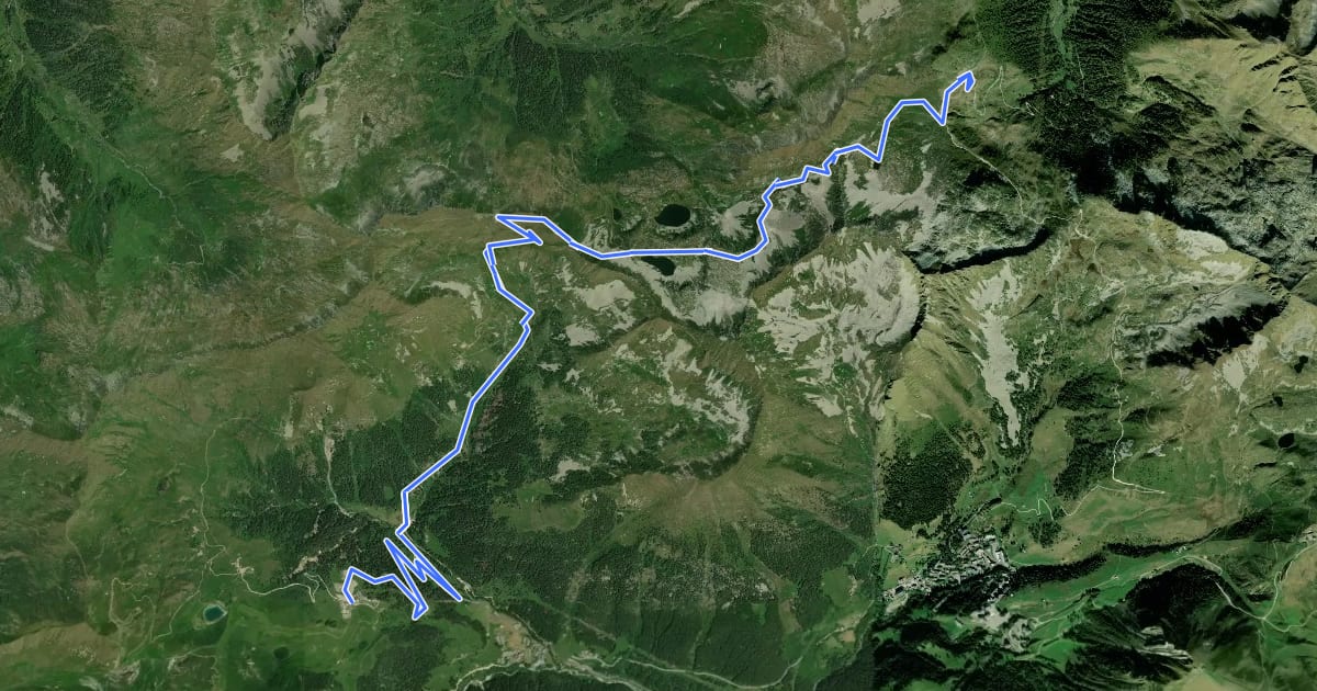 Маршрут Sentiero dei Laghi Alto - Tappa 5 на спутниковом снимке