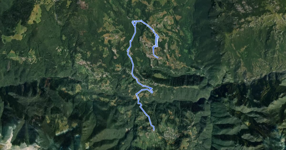 Маршрут Sentiero dei Laghi Basso - Tappa 4 на спутниковом снимке
