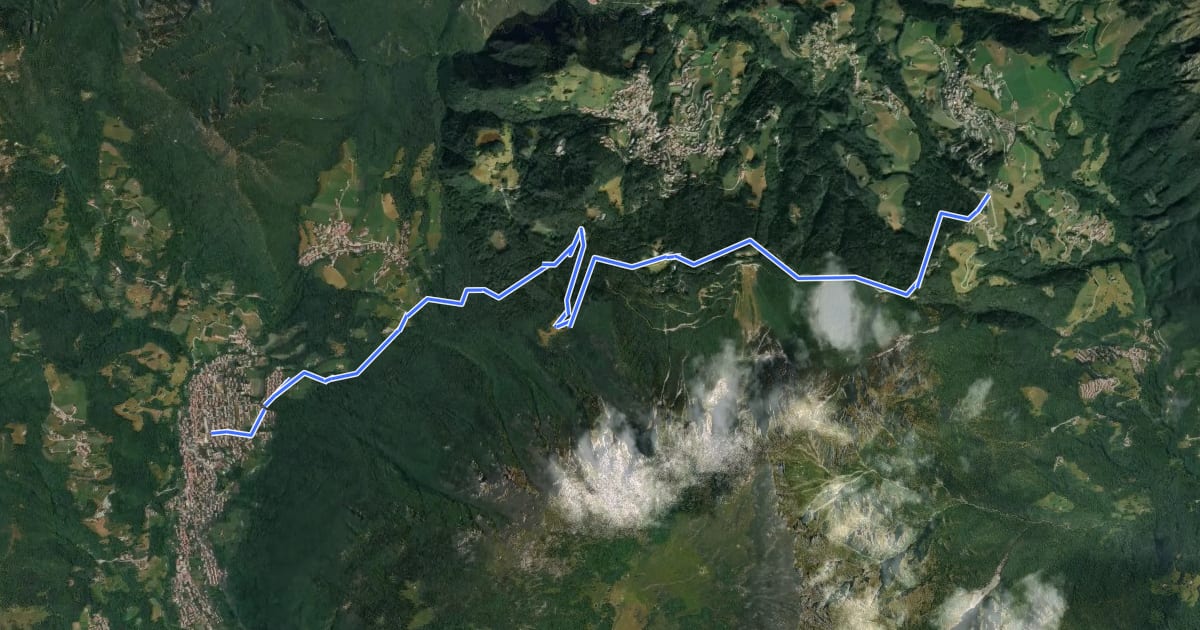Маршрут Sentiero dei Laghi Basso - Tappa 7 на спутниковом снимке
