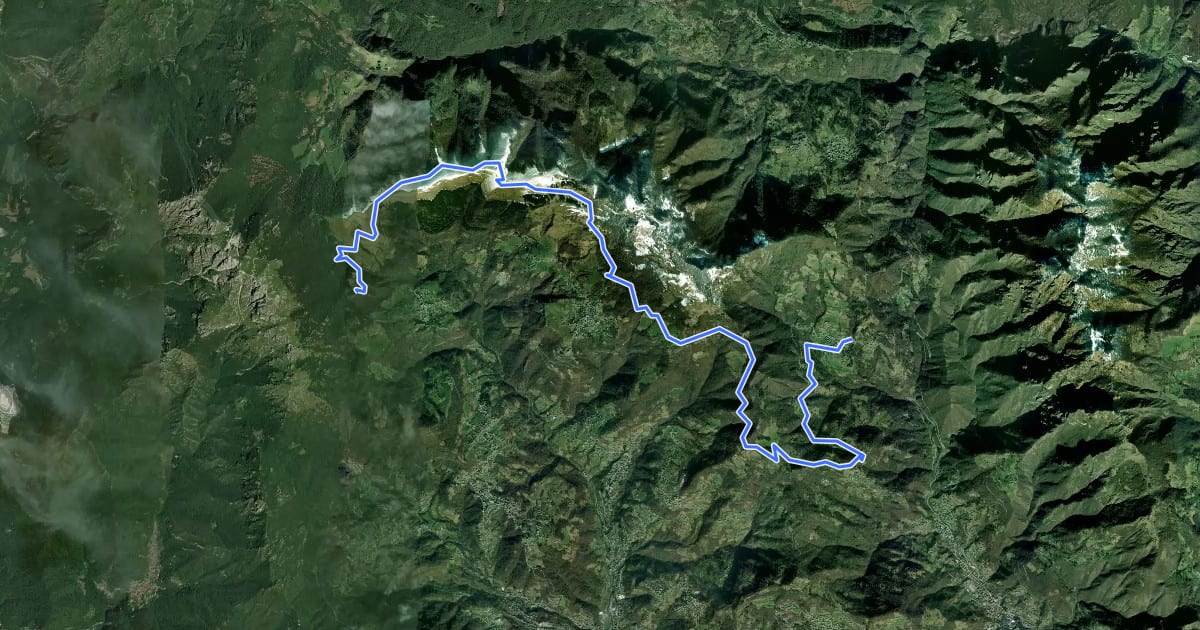 Маршрут Sentiero dei Laghi - Tappa 1 на спутниковом снимке