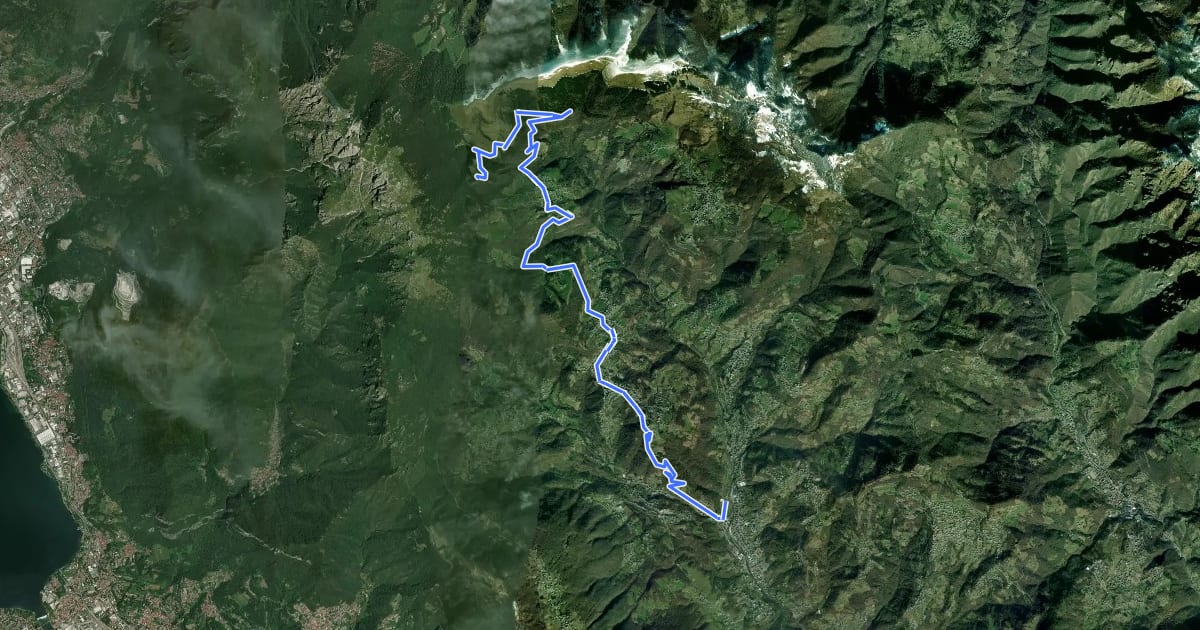 Маршрут Sentiero dei Laghi - Tappa 1 Avvicinamento на спутниковом снимке