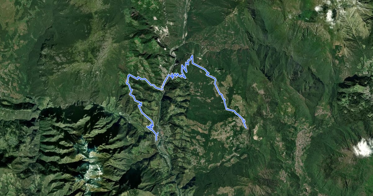 Маршрут Sentiero dei Laghi - Tappa 3 на спутниковом снимке