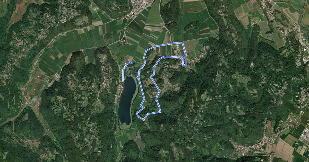 Маршрут Sentiero del donatore Lago-Pianezze на спутниковом снимке