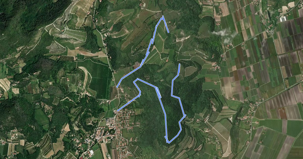 Маршрут Sentiero del Monte Cecilia на спутниковом снимке