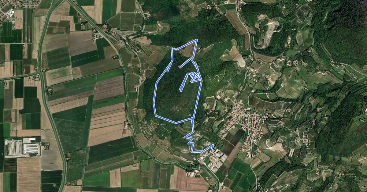 Маршрут Sentiero del Monte Cinto на спутниковом снимке