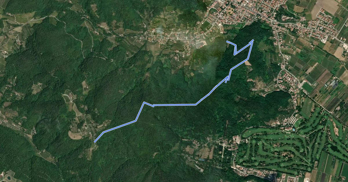 Маршрут Sentiero del Monte Gallo Monte delle Grotte e Monte delle Basse на спутниковом снимке