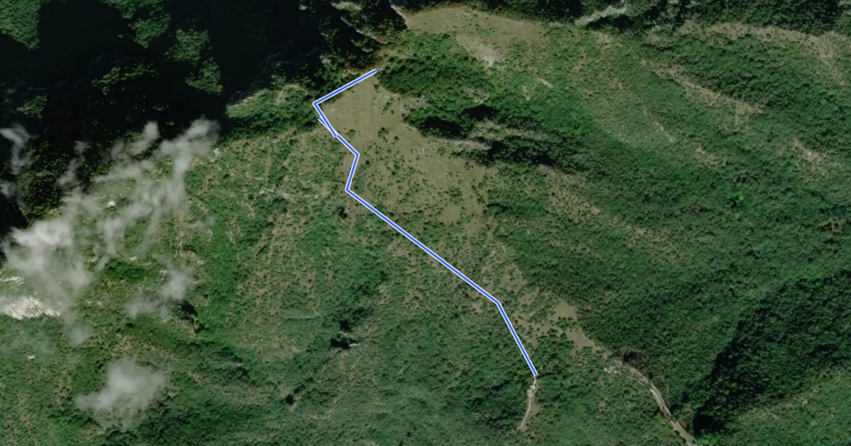 Маршрут Sentiero del Monte Spino на спутниковом снимке