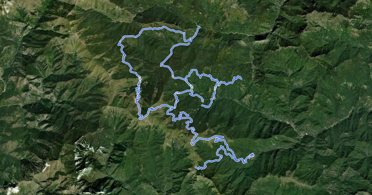 Маршрут Sentiero del Parco delle Alpi Liguri - Valle Arroscia e Giara di Rezzo на спутниковом снимке