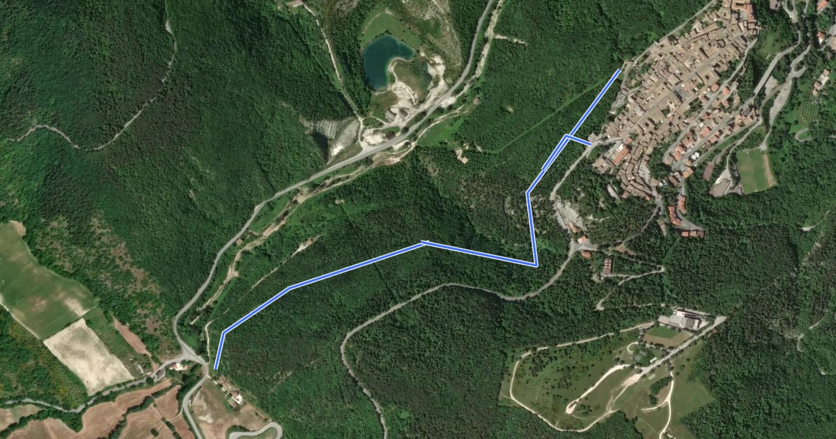 Маршрут Sentiero del Ponte del Goro на спутниковом снимке