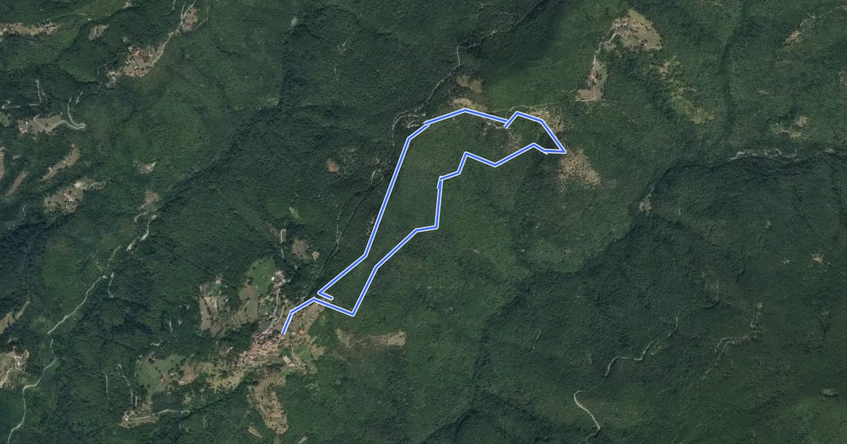 Маршрут Sentiero dell'Eremo на спутниковом снимке