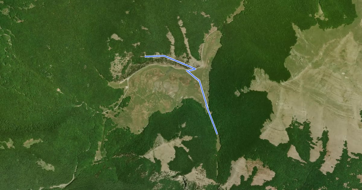 Маршрут Sentiero dell'Inghiottitoio di Ruggio на спутниковом снимке