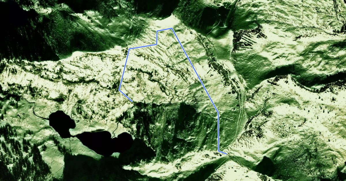 Маршрут Sentiero della Costa dei Laghi на спутниковом снимке