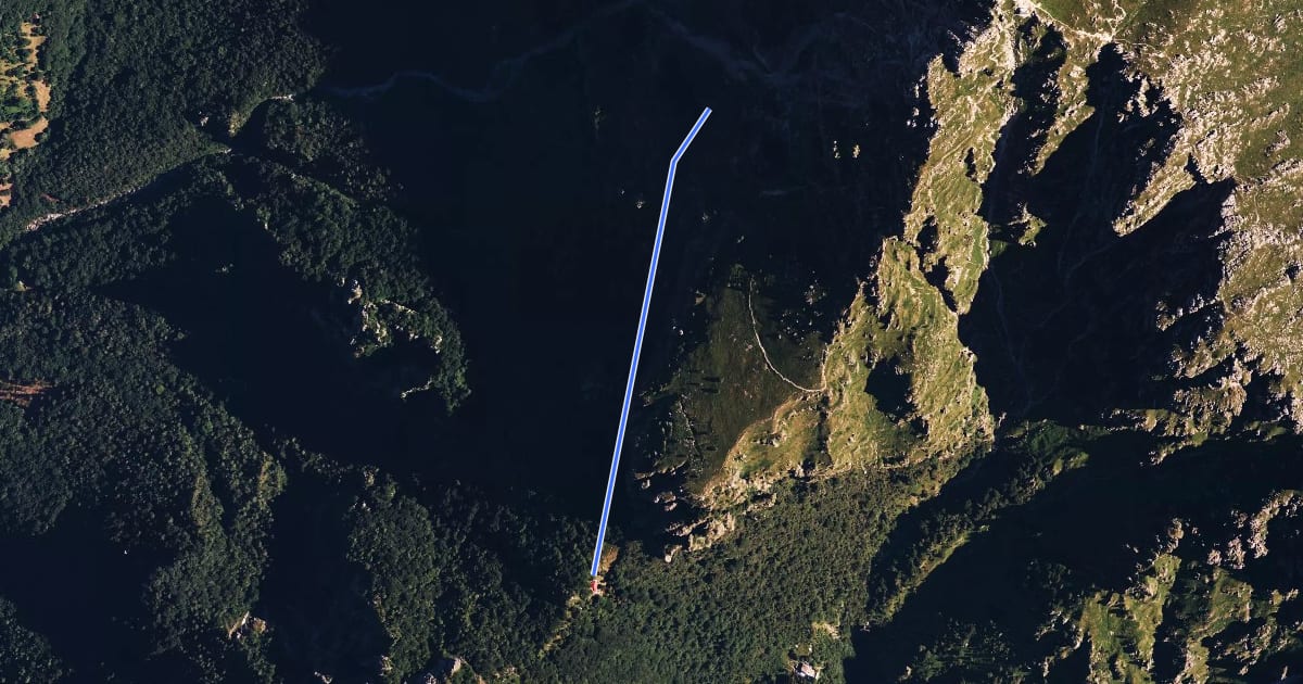 Маршрут Sentiero della Staffa на спутниковом снимке