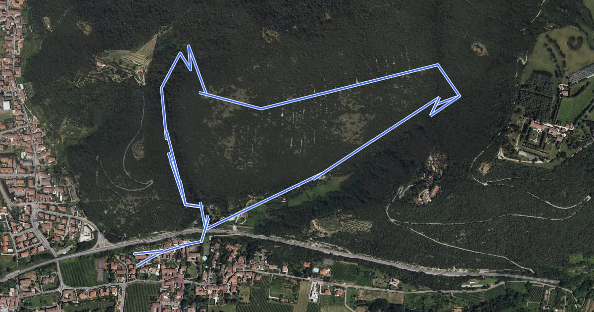 Маршрут Sentiero della Val Volpera на спутниковом снимке