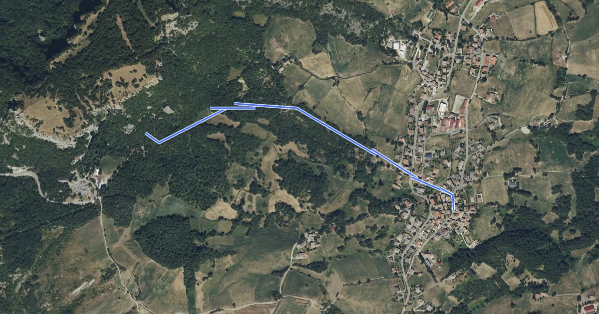 Маршрут Sentiero della Via Crucis на спутниковом снимке