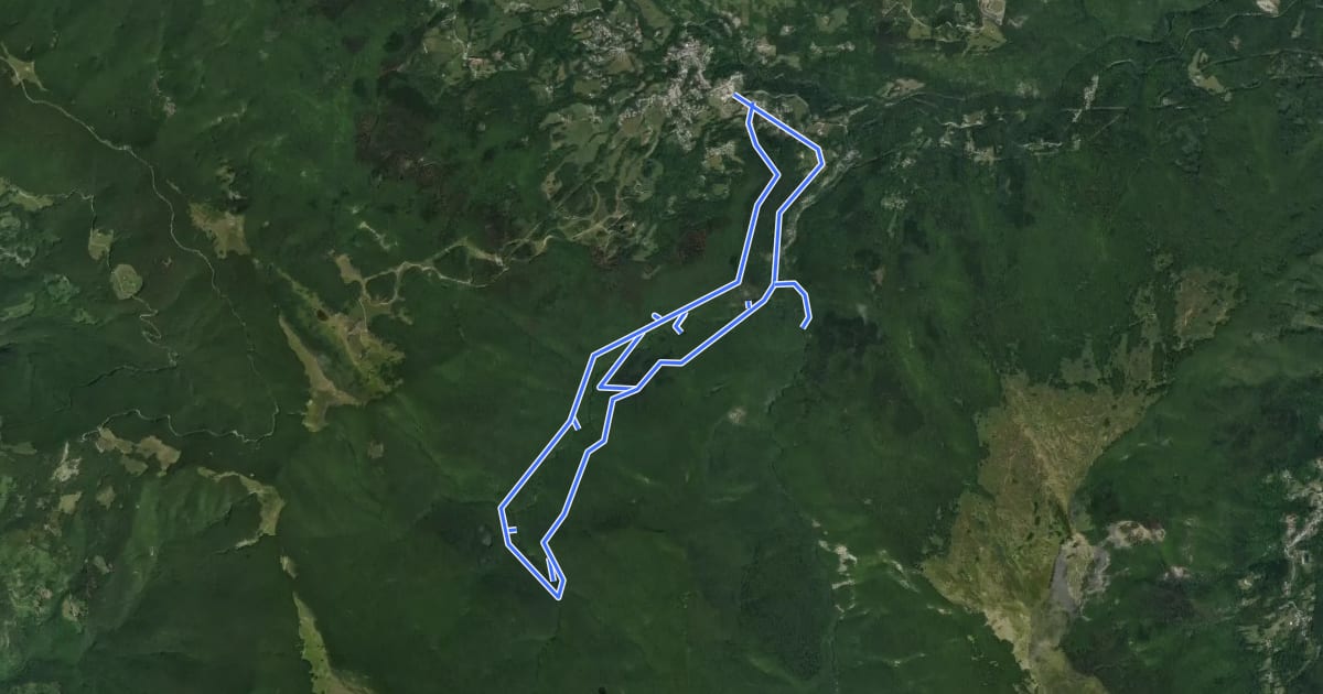 Маршрут Sentiero Delle Cascate на спутниковом снимке