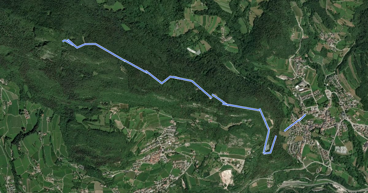 Маршрут Sentiero delle Coste di Campel на спутниковом снимке
