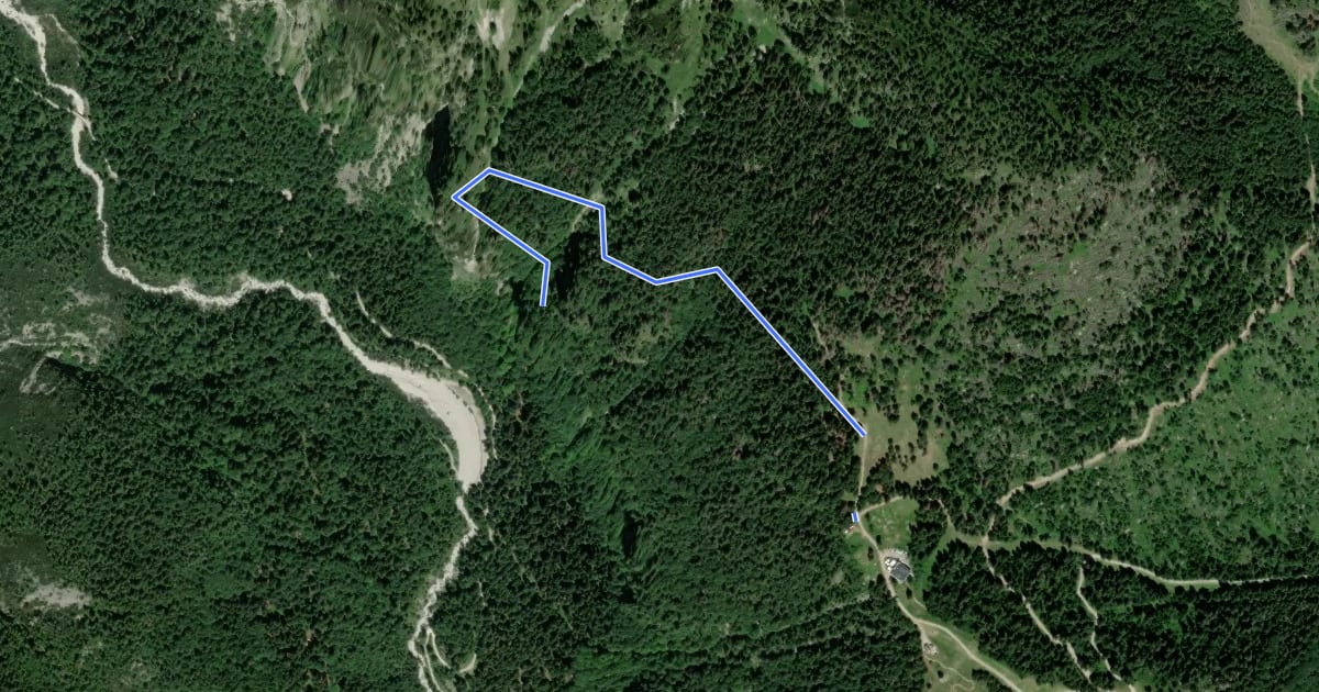 Маршрут Sentiero delle Grotte на спутниковом снимке