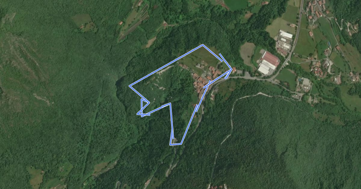 Маршрут Sentiero delle Piramidi di Zone на спутниковом снимке