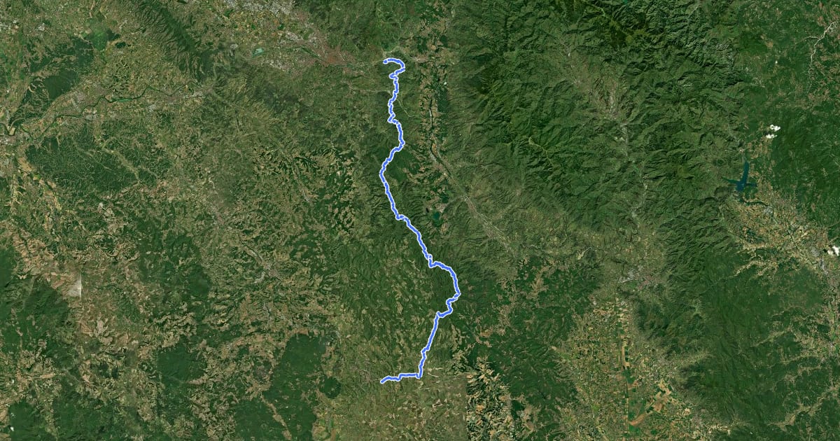 Маршрут Sentiero di crinale del Chianti на спутниковом снимке
