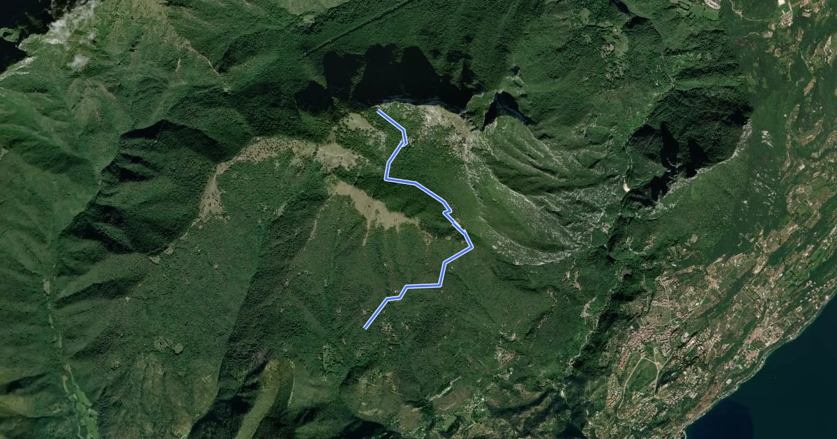 Маршрут Sentiero di Malga Valle на спутниковом снимке
