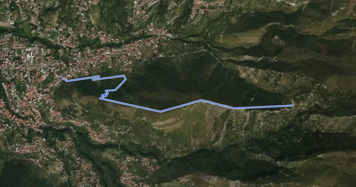 Маршрут Sentiero di Monte Muto на спутниковом снимке